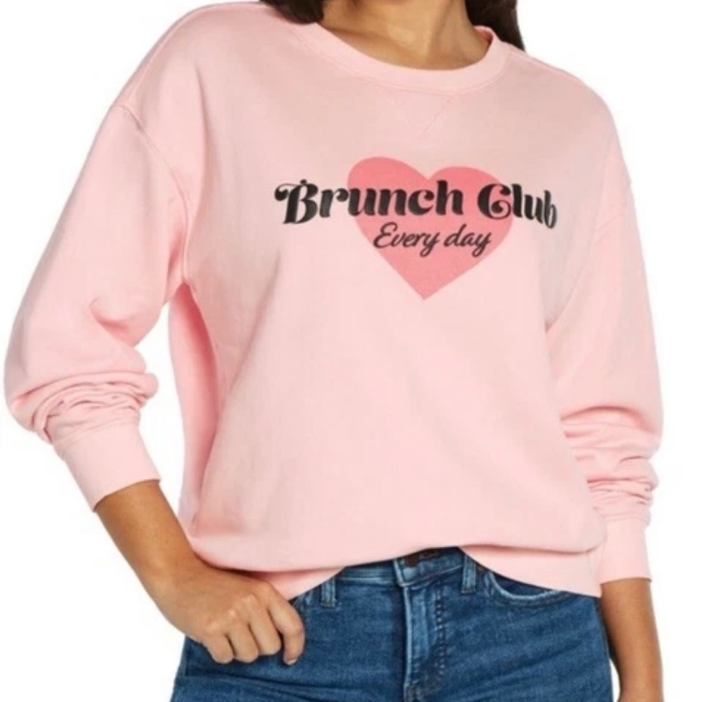 Wildfox Graphic Sweatshirt Brunch Club Every day large